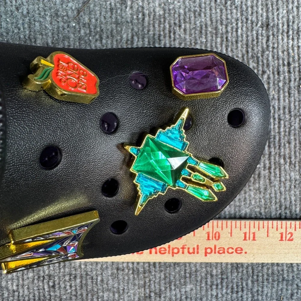 NWT Crocs Disney Snow White Evil Queen Siren Black Purple Platform 209827-001